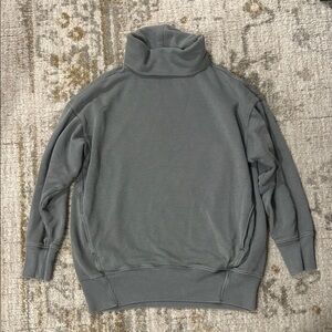 Aerie Army Green Mock Neck Turtleneck Sweatshirt for Women